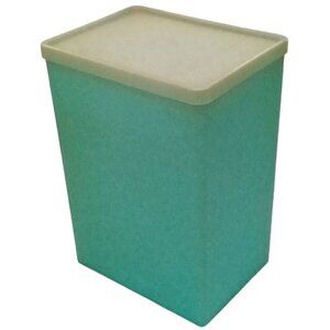 Vintage‎ Tupperware Ice Cream Freezer Keeper Green w/White Lid